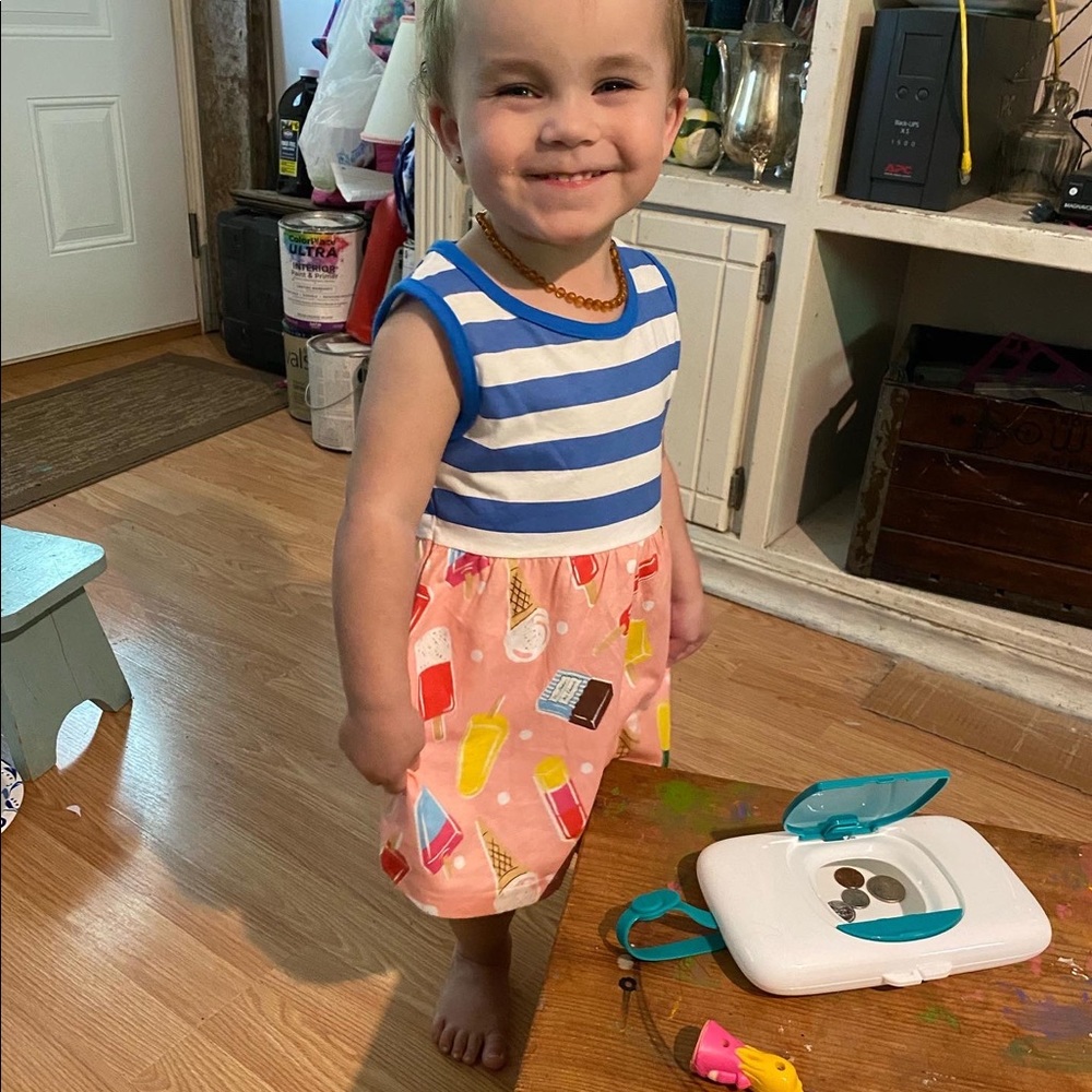 Child’s summer ice cream print dress.